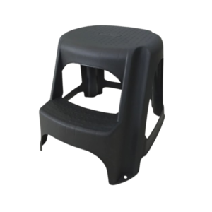 Banqueta 2 escalones, soporta 100 Kg - Negro