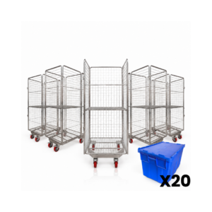 KIT 5 Roll Container + 20 Cajones Logísticos